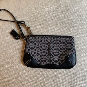 Black coach wristlet- perfect condition